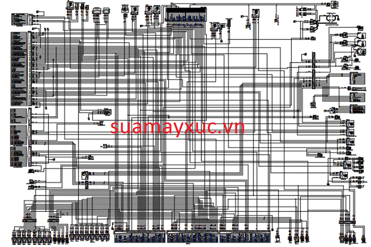 Sơ đồ hệ thống điện máy xúc Huyndai robex 1200-9